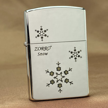 zorro佐罗Z902镍双色雪花煤油火机创意个性雕刻复古厂家批发盲盒