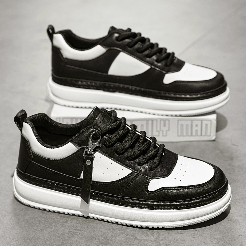 Calzado deportivo zapatos de primavera para hombre 2025 nuevo estilo nicho moda todo fósforo zapatos de moda estudiantes casual zapatillas blancas hombres