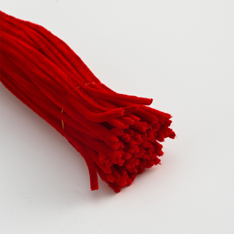 Mayorista 8mm ultra-denso de lana hecha a mano para niños diy puzzle juguete material de ramo paquete de color macarón barra de torsión