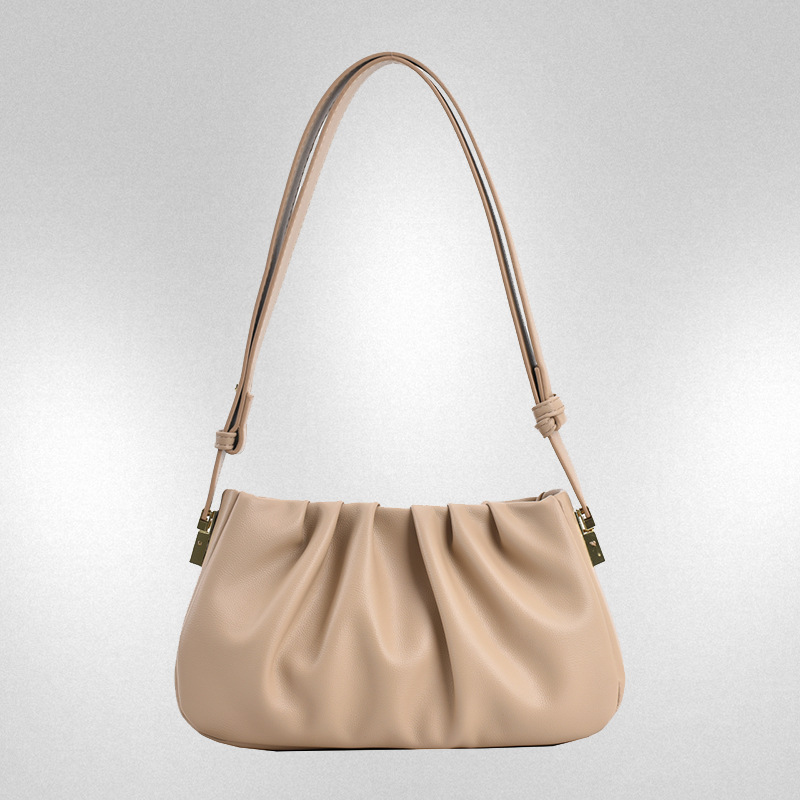 褶皺雲朵包包女新款潮時尚韓國腋下包小眾質感單肩斜挎包腋下包