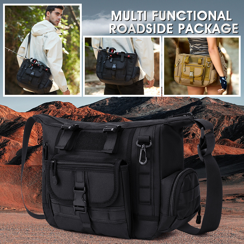 Tactical outdoor shoulder bag, travel waterproof backpack, laptop bag, crossbody bag, colorful messenger bag, A4 book bag, business trip bag