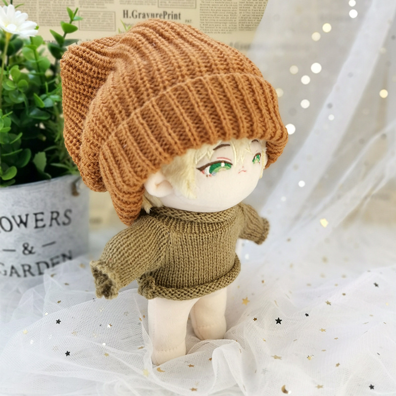 20cm свитера из хлопка, шерстяной нити, шапка, шарф, маленькая ткань, 3 очка за аксессуары для кукол bjd pic 6