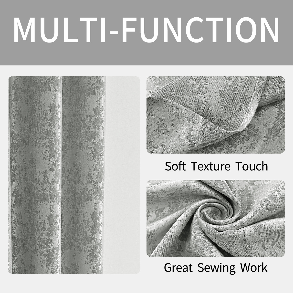 Amazon transfronteriza nueva luz y sombra brillante cortina de sombra cortina de perforación de dormitorio cortina de protección solar TEMU