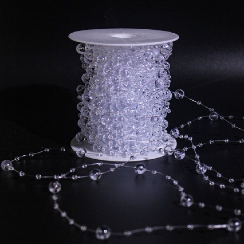 Transparent 8+3 Fishing Line Beaded Baby's Breath Connected Beads DIY Wedding Bead Chain Bridal Headdress Bouquet Jewelry Accessories Transparent 8+3 Fishing Line Beaded Baby's Breath Connected Beads DIY Wedding Bead Chain Bridal Headdress Bouquet Jewelry Accessories