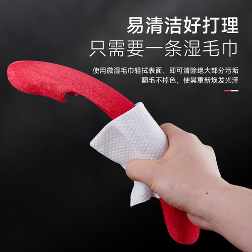 Suede leather steering wheel cover installs in seconds Four Seasons Universal Car Handlebar Kit Snap Cover Anti-slip Decorative Steering Wheel