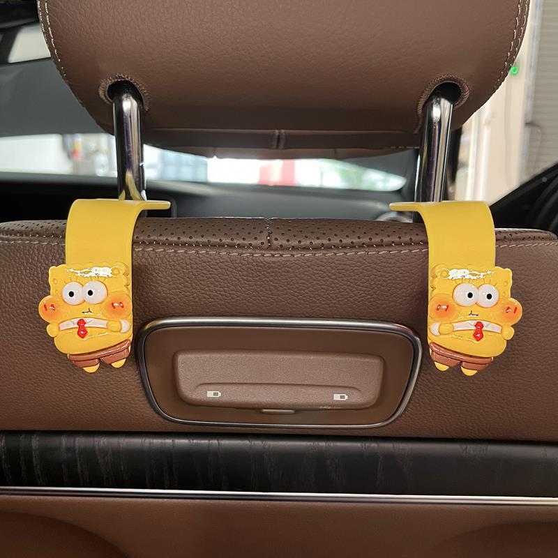 Asiento del automóvil trasero gancho de dibujos animados gancho de automóvil detrás de lindo 2024 nuevo gancho multifuncional montado en el automóvil