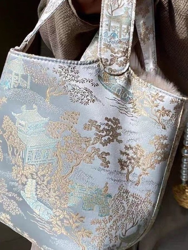 女性のための新しい中国風の脇の下バッグ 2024 夏刺繍ニッチハイエンドシングルショルダーハンドバッグ|undefined