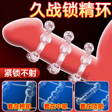 Q点跨境新品男用锁精环防脱降敏延时持久龟头套手指套厂家批发byt
