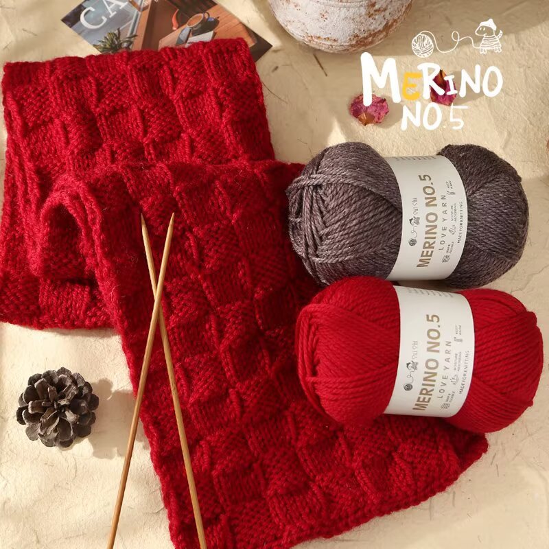 跨境245羊毛线圆团100克手编diy棒针线围巾手工编织毛衣外套帽子