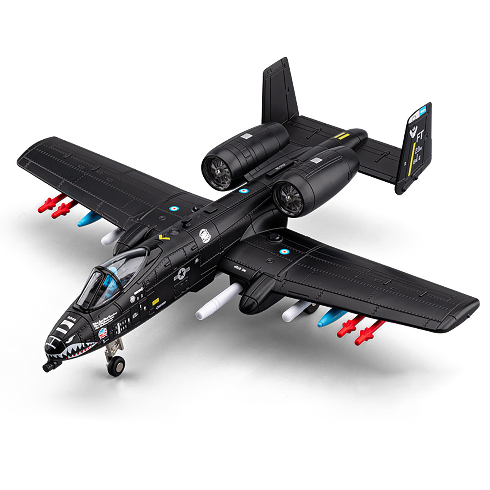 A - 10 Thunder II avión de ataque aleación modelo de aviación sonido y óptico decoración militar jardín de infantes premios para niños
