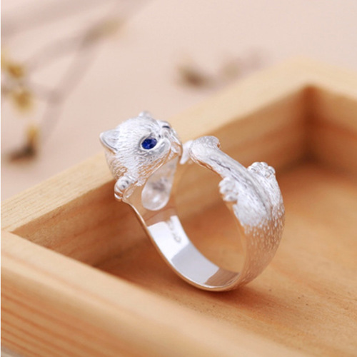 Wish e-commerce specializes in wholesale of new cat rings, Japanese cute and fashionable women's open rings and jewelry.