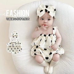 嬰兒衣服夏裝新生兒包屁衣女寶寶連體衣滿月百天純棉吊帶哈衣夏季