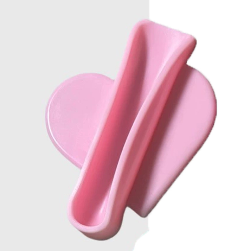 Estuche de silicona para lápiz labial con diseño de amor transfronterizo, soporte para lápiz labial con pegamento 3M, estuche para teléfono móvil, soporte portátil para brillo labial, venta al por mayor.