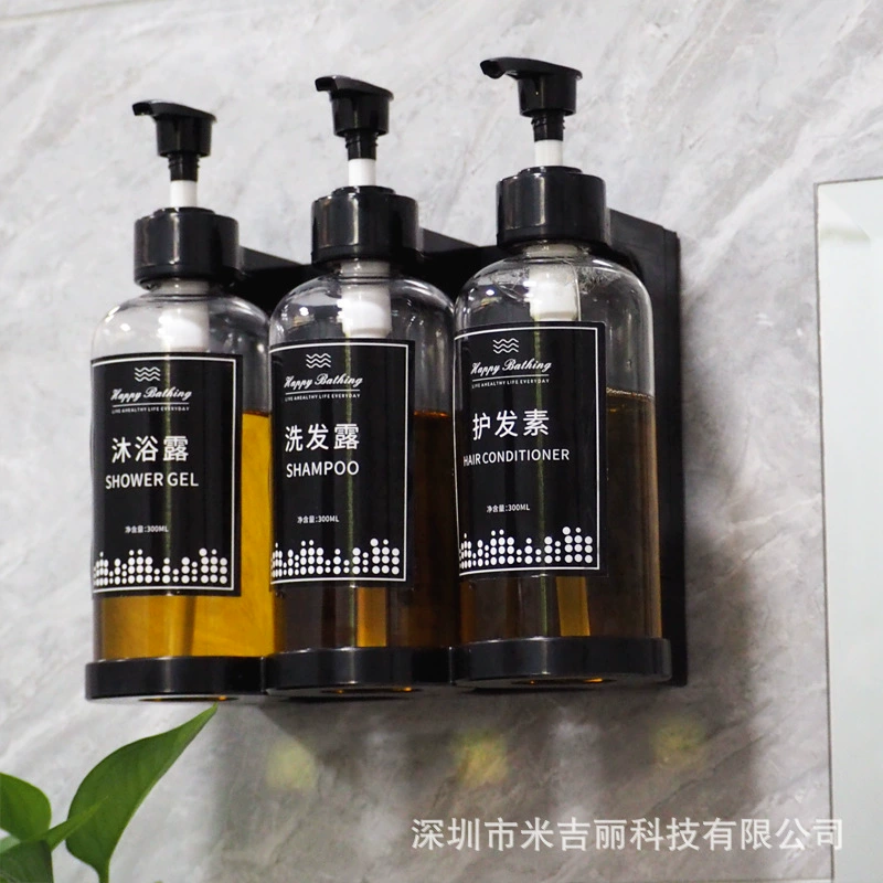 Настенный набор из 3 распылителей для жидкостей Soap/Shampoo/Body Wash с настраиваемыми наклейками