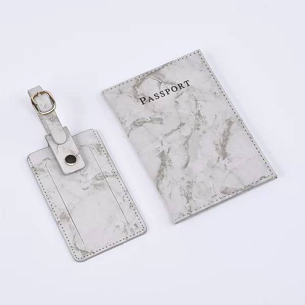 Color-Changing Marble Passport Cover Passport Holder Boarding Pass Luggage Tag Card Holder Wholesale in Stock Document Clip