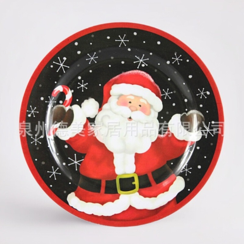 2025 melamine christmas plate can be used repeatedly A1 melamine christmas tableware XMAS PARTY PLATE