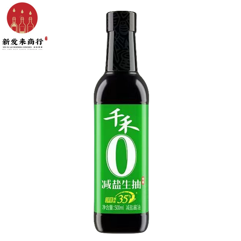 [500 мл * 12 бутылок] Сниренная соль Цяньхе 35% светлый соевый соус