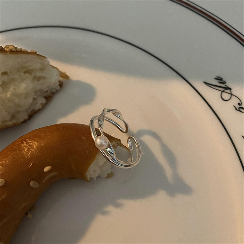 黎洛925纯银素圈开口戒指女小众轻奢高级感指环不掉色ins风食指戒|undefined
