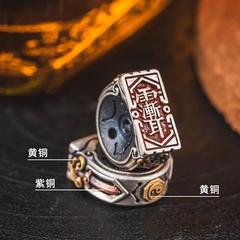 雨渐耳隔珠道系青年文玩diy配饰卡环手串传统文化做旧彩绘   串珠