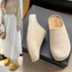 Birkenth Slippers Women's Outfit Spring 2025 Explosions Thick Sole Slip-on Lazy Shoes Baotou Half Slippers Birkenth Shoes
