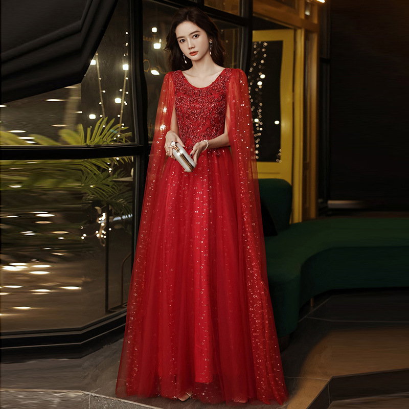 Vestido de noche de alta gama para mujer, vestido para banquete, nuevo modelo 2026 para novias, atuendo elegante y sofisticado para presentaciones. image 6