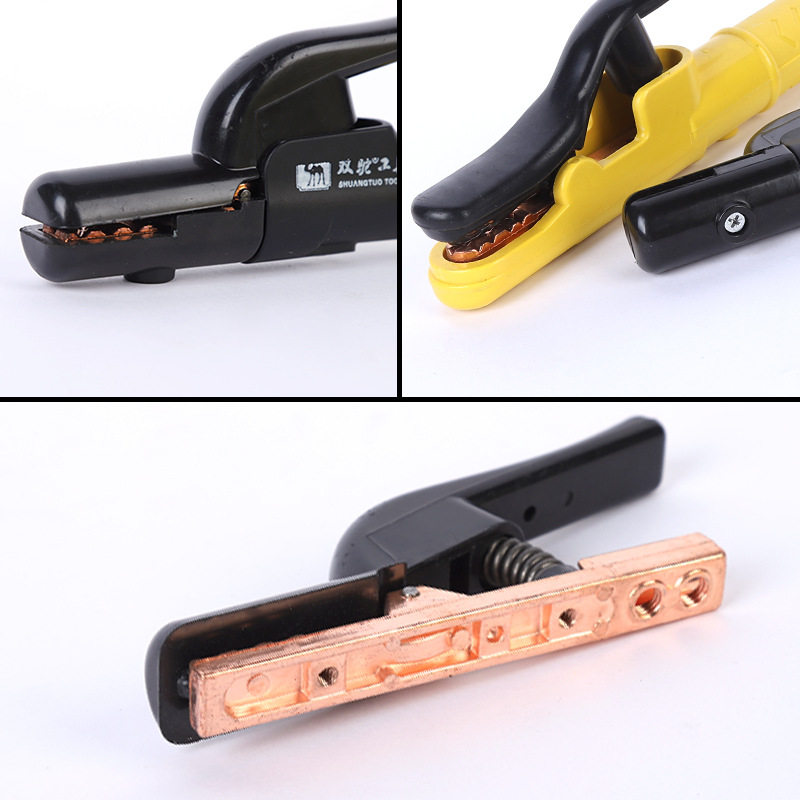 Doble camello estilo europeo pinza de soldadura eléctrica elfado forjado pinza de soldadura eléctrica pinza a prueba de fugas eléctricas a prueba de escaldado grueso pinza de soldadura al por mayor image 3