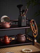 A*茶具置物架桌上茶杯茶壶收纳架茶桌摆件展示柜博古架茶架中式茶