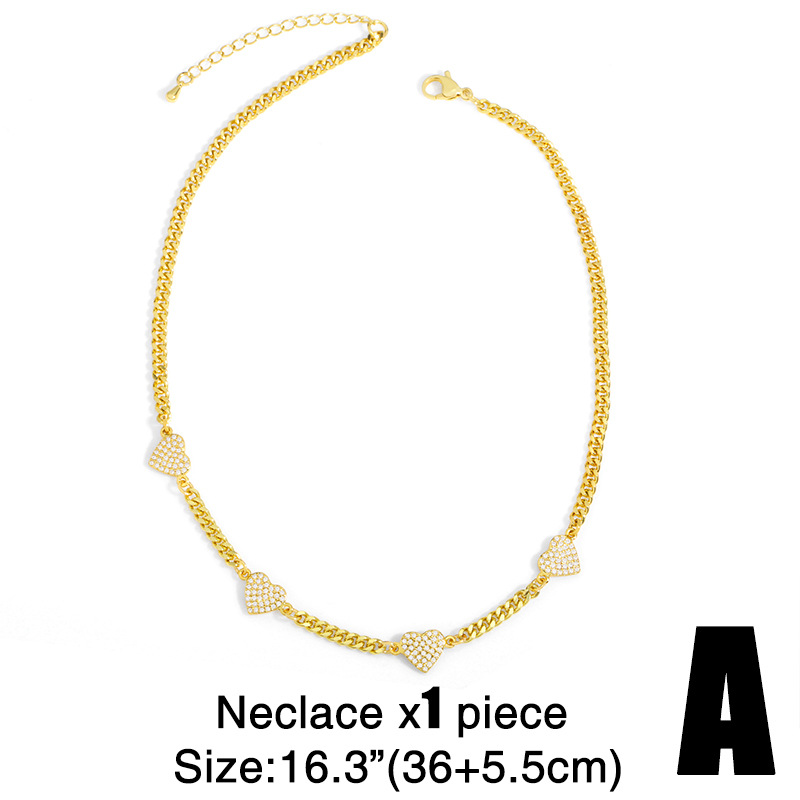 hip hop heart metal necklace