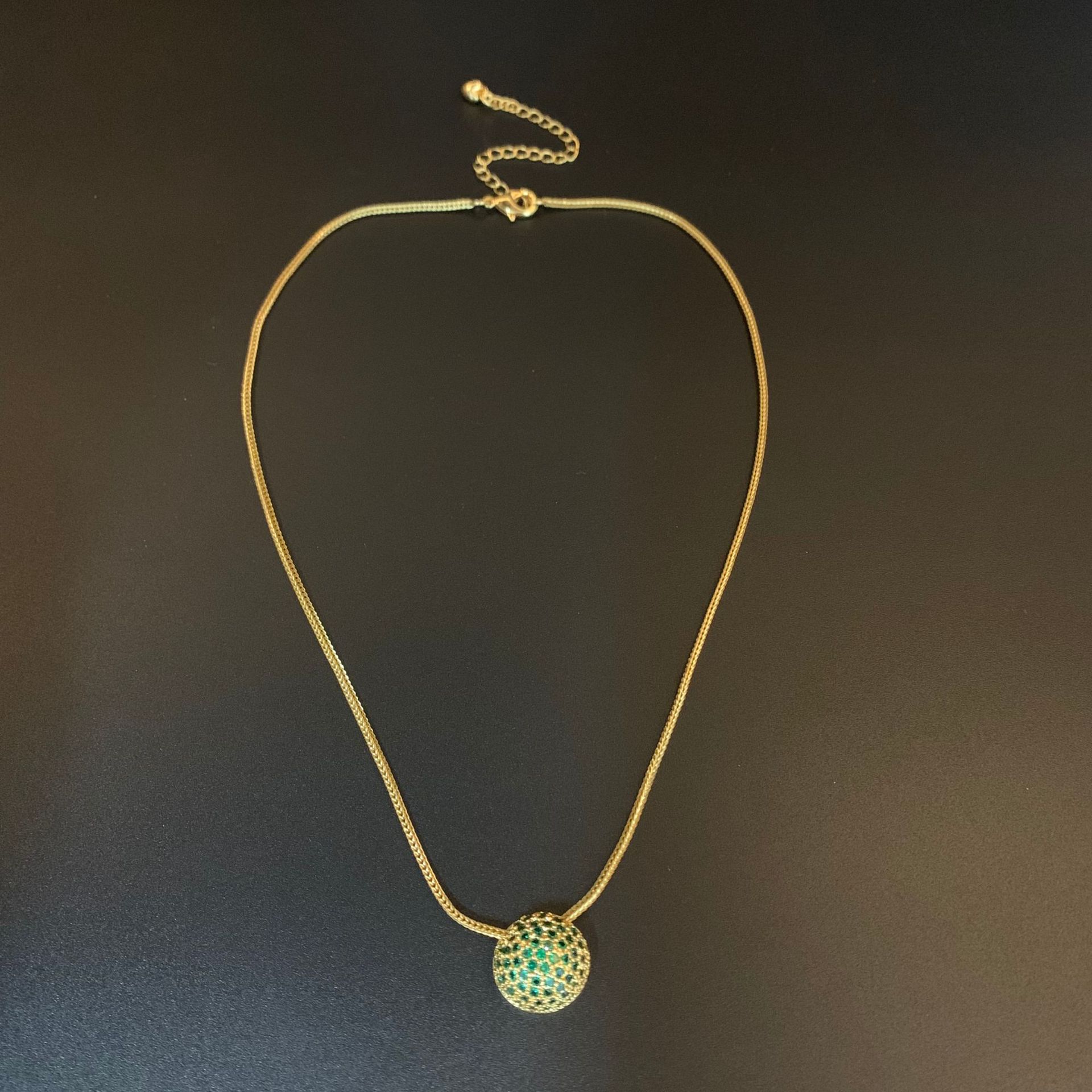 New fashion all match niche jewelry set simple natural pendant full inlaid earrings elegant temperament earrings_voghion.com