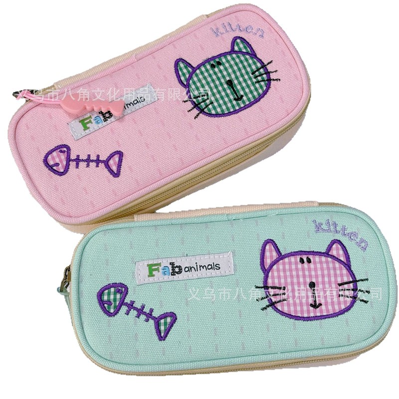 菲比猫笔袋韩版卡通小猫咪笔袋学生大容量多层文具盒小学生文具|undefined