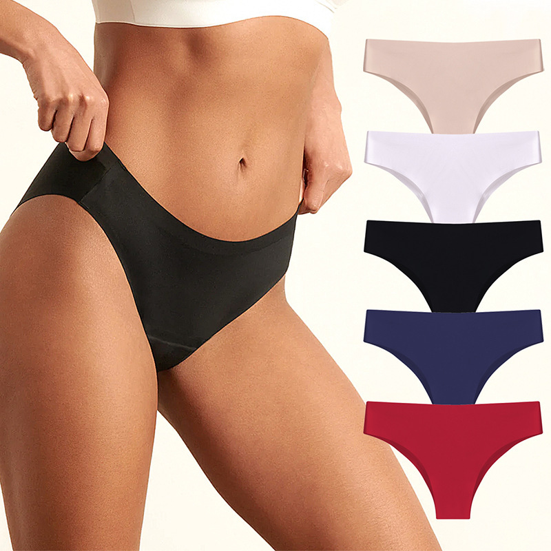 Amazon seamless Fitness women's underwear underwear low waist large size European and American cross-border briefs wholesale