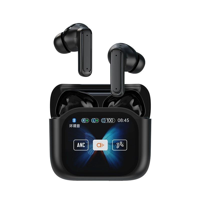 新型LED翻訳bluetoothイヤホン新型ワイヤレスカラータッチ表示画面ANCノイズ低減クロスボーダー卸売り|undefined