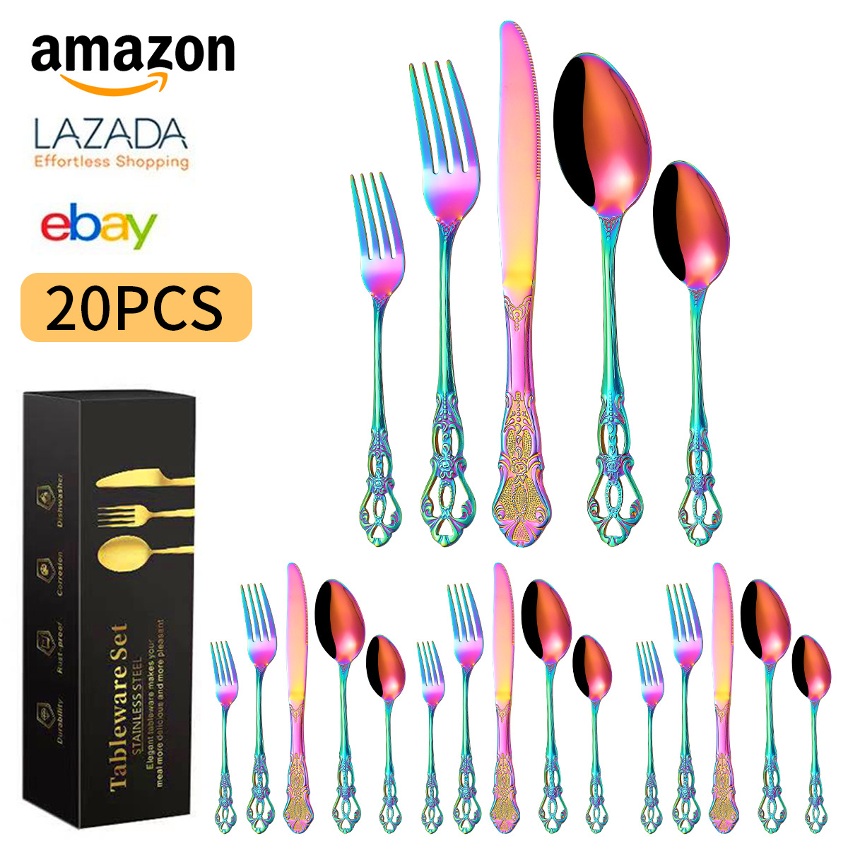 컬러풀한 20개 세트/4인분