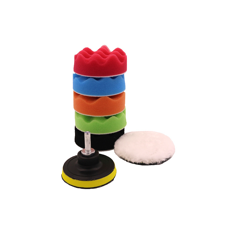 Coche transfronterizo belleza 3-7 pulgadas onda plana pulido encerado esponja pulido rueda al por mayor pulido disco traje