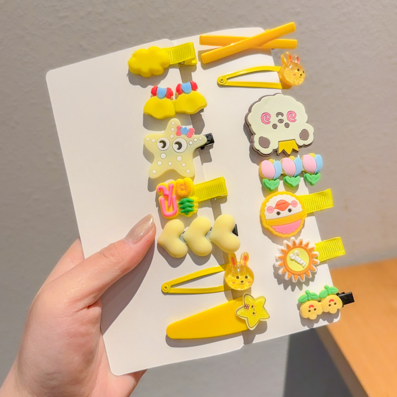 Caricatura curry clip para el cabello lateral de las mujeres clip para el cabello niños lindos clip para el cabello al por mayor