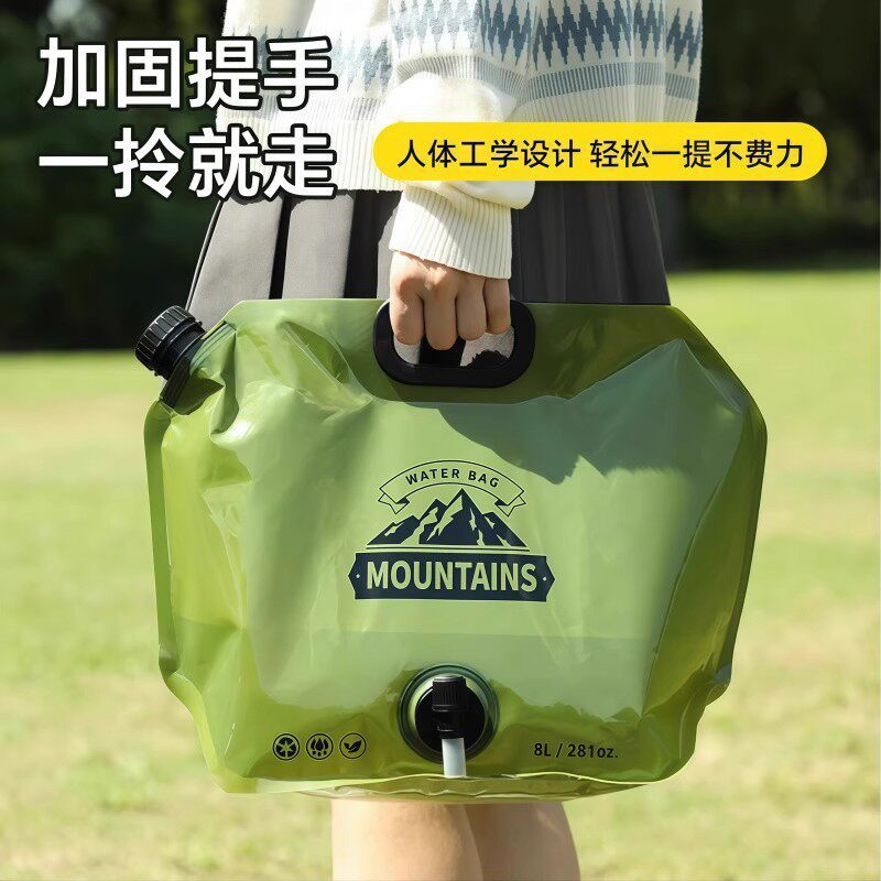 bolsa de almacenamiento de agua portátil al aire libre para equipos de camping de automóviles al aire libre para escalar montaña bolsa de agua de plástico plegable al aire libre