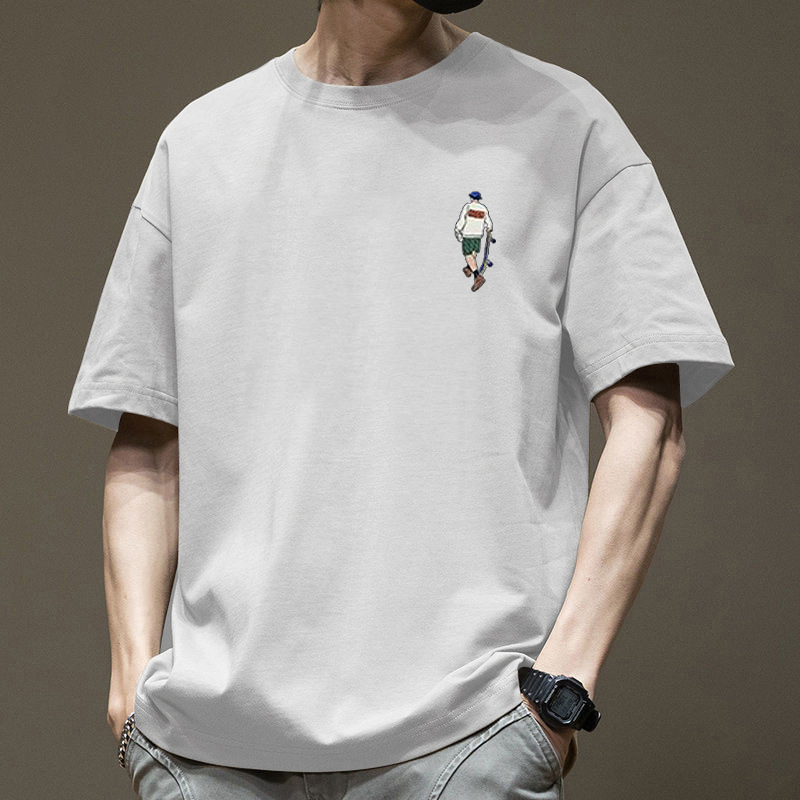 화이트 코튼 반팔-2645