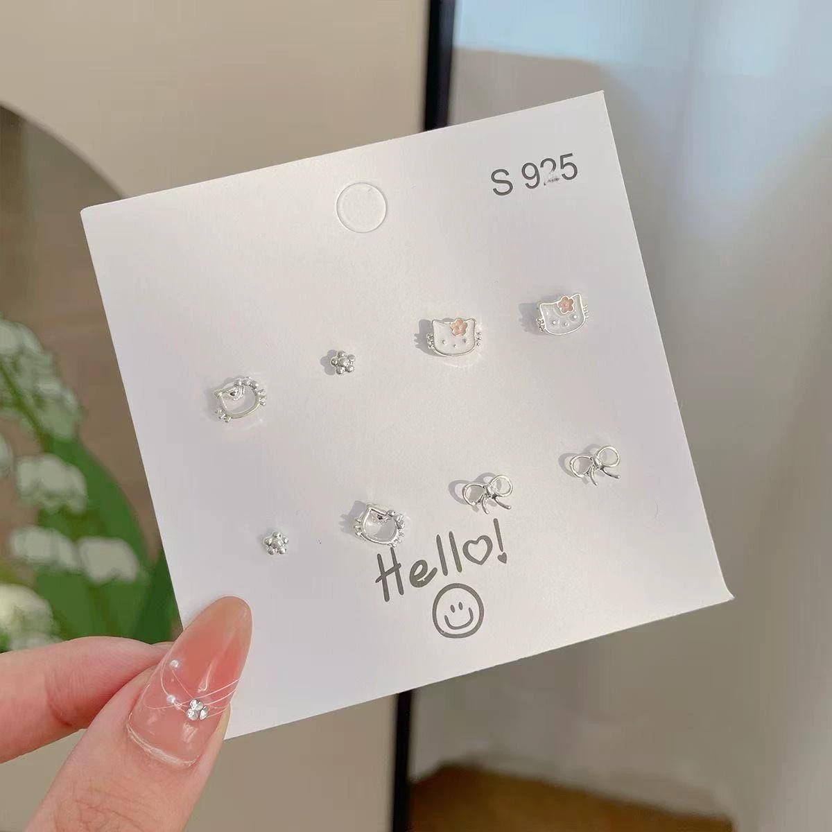 earrings korean style metal set — simple elegant designs, lightweight 0.006 kg