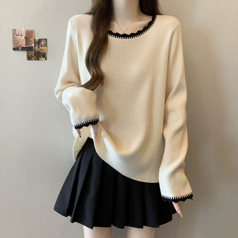 Женская кружевная рубашка больших размеров с длинными рукавами, весна-осень 2025, новый свободный модный топ для похудения, закрывающий живот