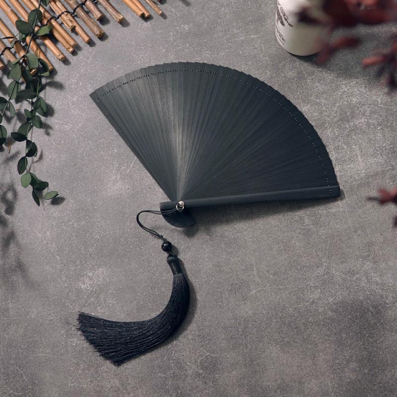 全竹扇子新中国風 5inch ミニ折りたたみポータブルレトロ扇子オリジナル竹天青古典的な夏扇子チャイナ ドレス扇子|undefined