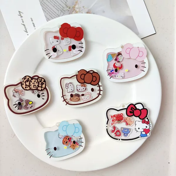 Shake-A-Shake Cat Acrylic Accessories Creative DIY Handmade Keychain Bag Pendant Car Key Accessory Wholesale