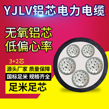 厂家直供铝芯YJLV3+2芯带铠装 交联聚乙烯绝缘架空线低压电力电缆