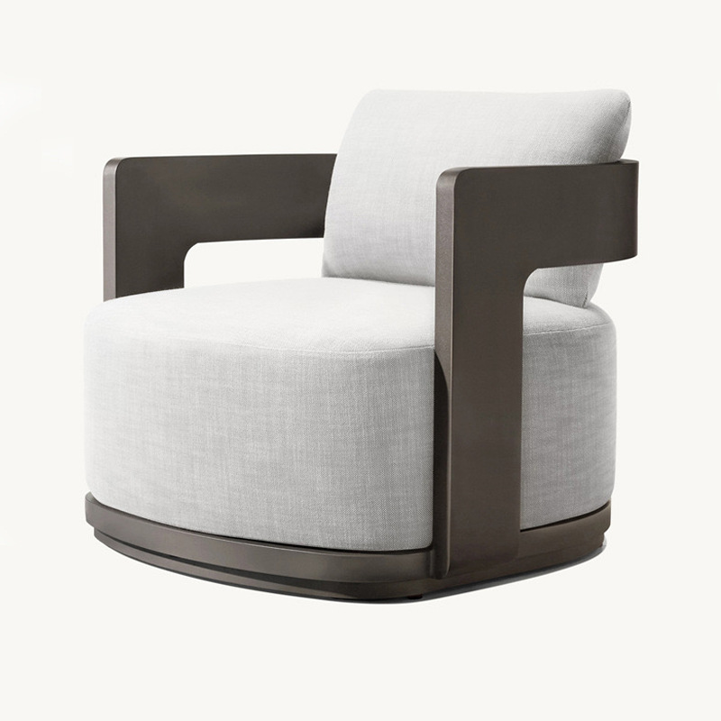 Sofá de madera maciza al aire libre patio villa balcón al aire libre ocio tronco de muebles combinación de teca nórdica sillón mesa de té