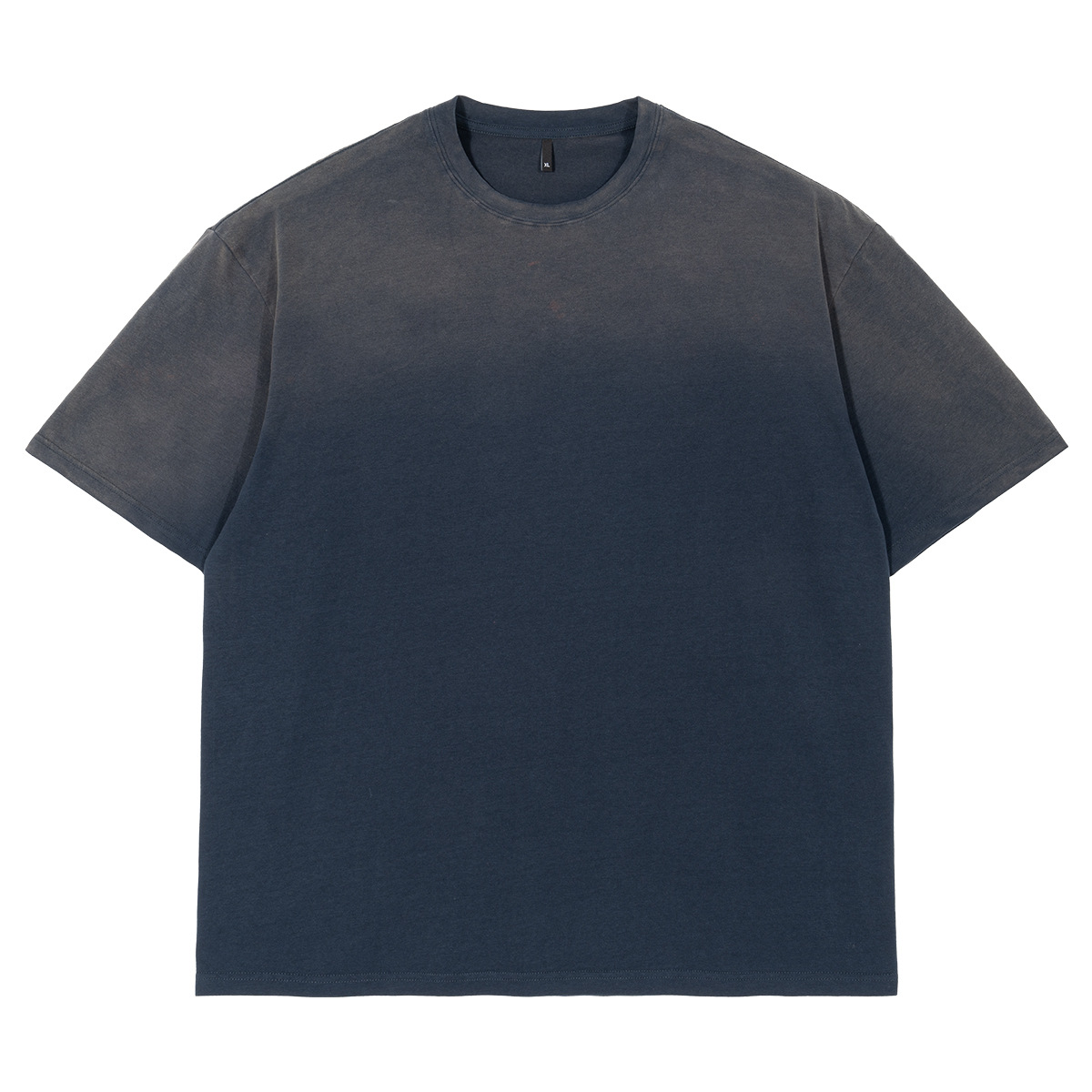 Ropa de hombre juvenil de verano casual callejera pesada lavado con agua camiseta de manga corta marca de moda de pulverización de caballo de mar de estilo retro