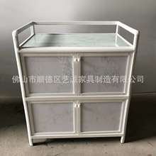 餐具柜碗柜多功能橱柜组合柜铝合金储物柜子简易厨房柜餐厅家具