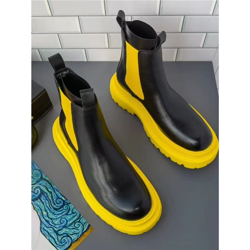 Мужские осенние и зимние бархатные теплые сапоги Челси новые ботинки Martin