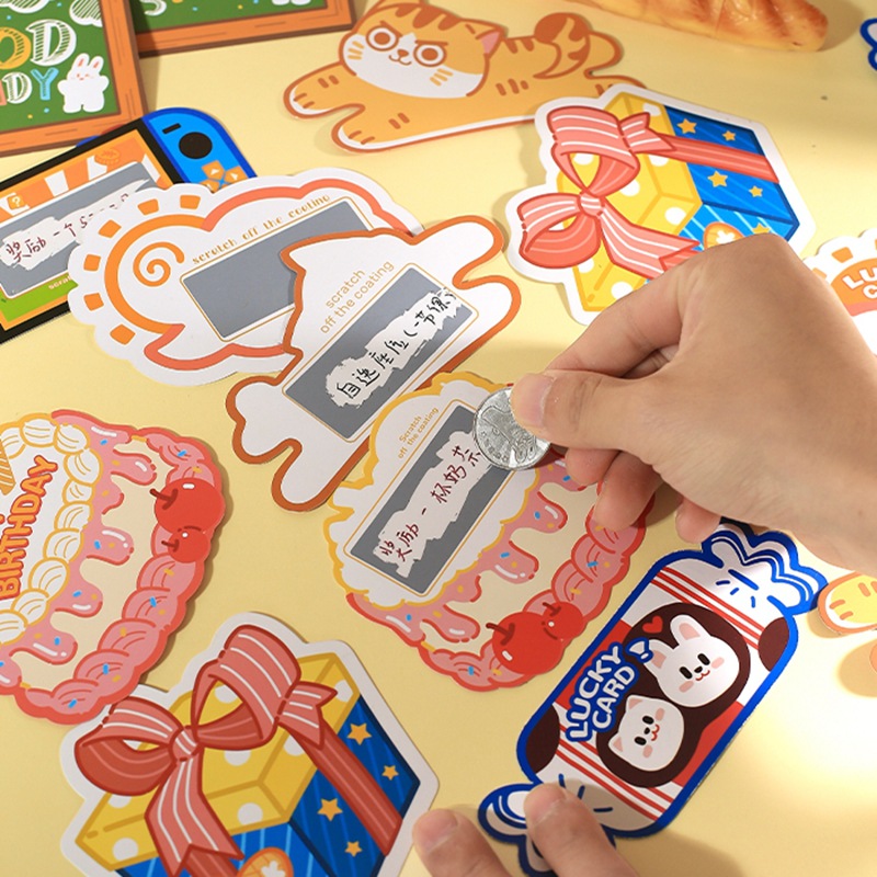 盲卡会员卡刮刮卡定制创意小学生奖励抽奖券卡片激励刮刮乐