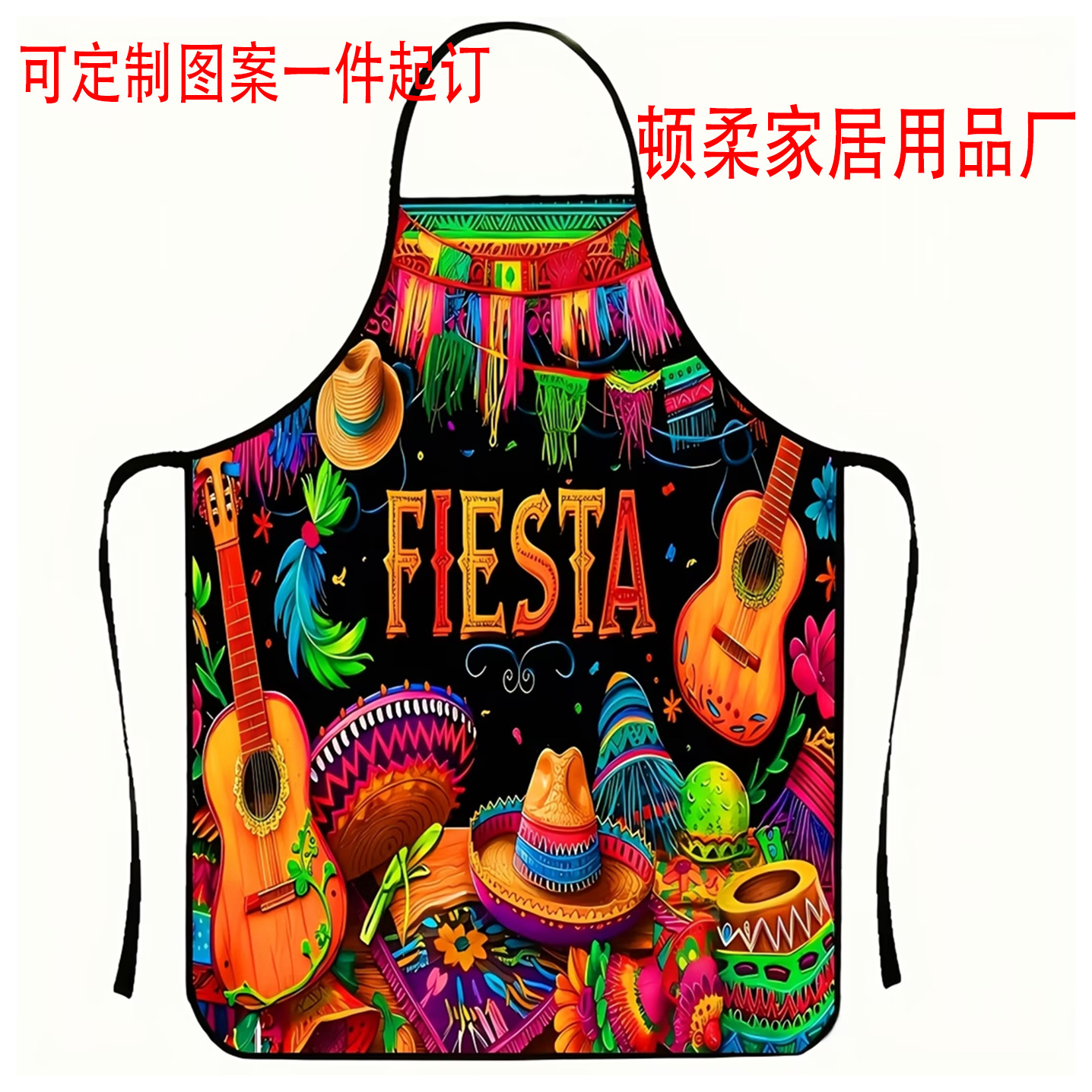Transfronterizo Amazon temu JIT cocina delantal impresión digital de transferencia de calor lona impermeable delantal resistente a altas temperaturas