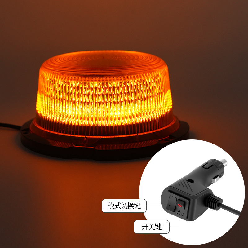 Luz de advertencia solar para automóvil, luz estroboscópica impermeable para automóvil, techo magnético, luz intermitente de advertencia de estacionamiento nocturno