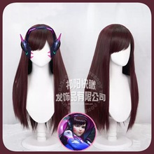 守望先锋cos 宋哈娜 DVA cosplay假发 日常红棕色万用 仿真头皮顶